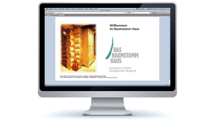 Baumstamm-Haus Website